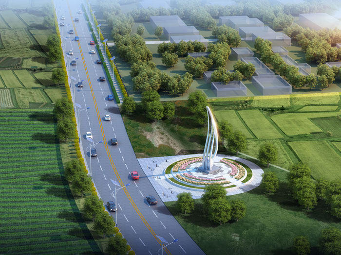 洛阳市洛龙区关圣街关林广场道路景观设计